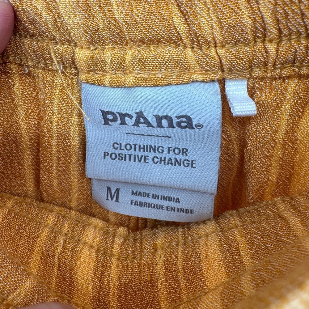 PrAna Fernie Beach Pants Womens Medium Brown Striped Tencel Modal Wide Leg - Picture 4 of 13
